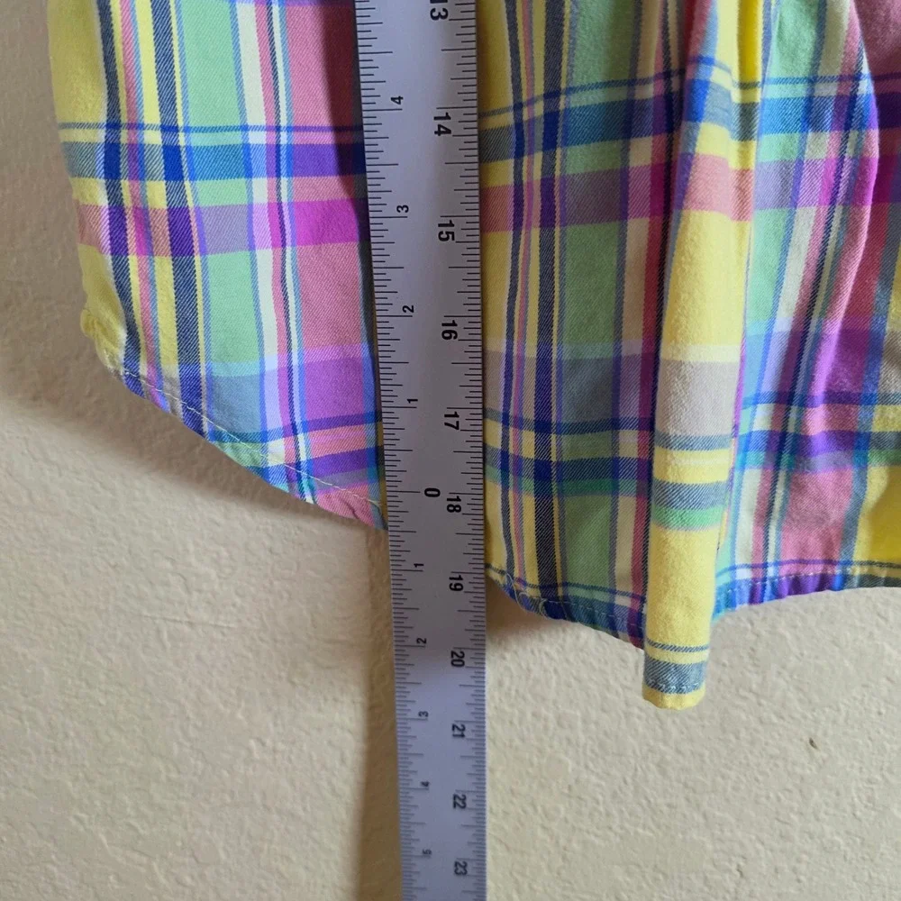 Ralph Lauren Kids Girls Plaid Tunic Shirt Dress Yellow‎ Pink Blue Size 4T